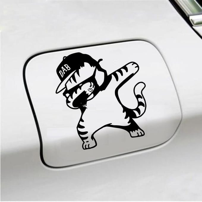 Bumpersticker - Dab - 15 X 14 - Zwart