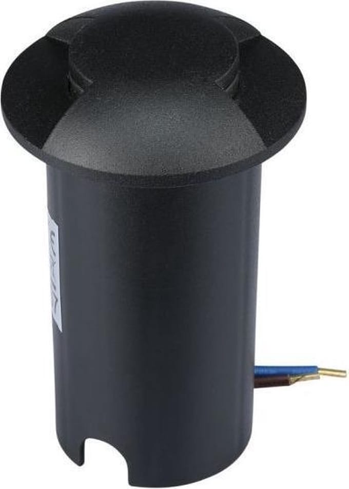 Grondspot 2 kanten - zwarte uitvoering - 12 Volt tuin verlichting - warm wit - IP67
