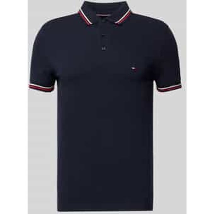 Slim fit poloshirt met logostitching