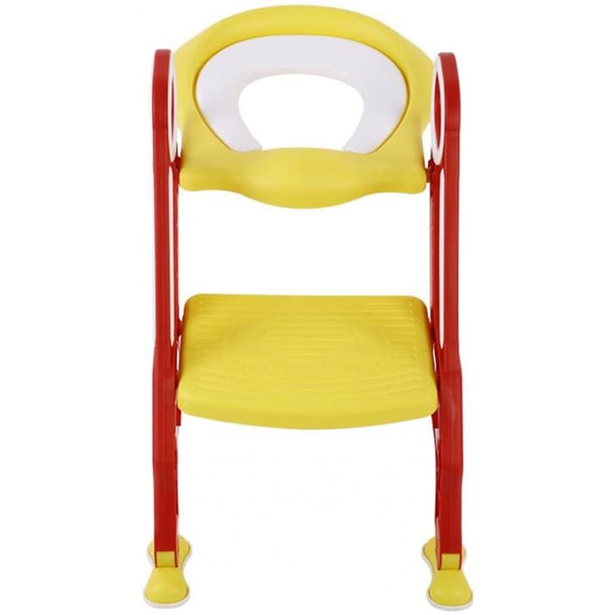 Bébé Enfant en Bas Âge Chaise de Toilette Dure Échelle Siège d'Apprentissage Pot Réglable de Sécurité (rouge jaune) Black white