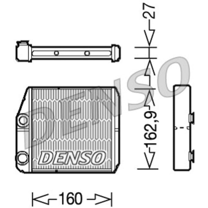 Warmtewisselaar, interieur verwarming DENSO DRR09035