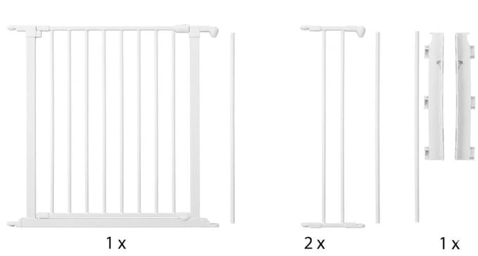 BabyDan Flex S Traphekje - Hoekhekje - Haardhekje - 90 -112 cm - Schroefbevestiging - Wit