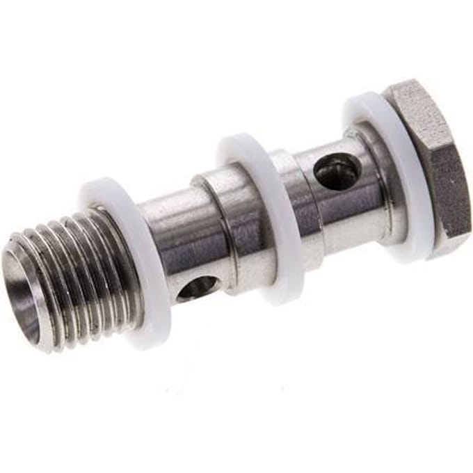 Banjobout 2-weg RVS G1/4'' Buitendraad PTFE 42mm