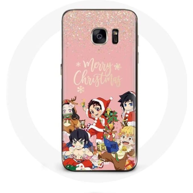 Coque pour Samsung Galaxy S7 Demon slayer merry christmas affiche Anime Manga