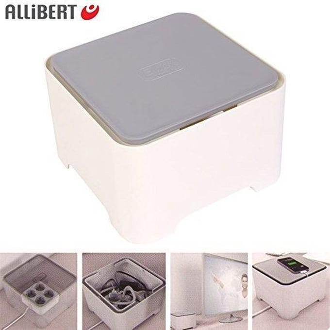 Allibert  kabelbox kabedoos opbergbox 'E Box Vierkant' wit/grijs