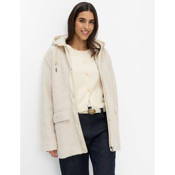 Brax Dames Jas  Style HAILEY soft ecru, crèmewit, maat 38