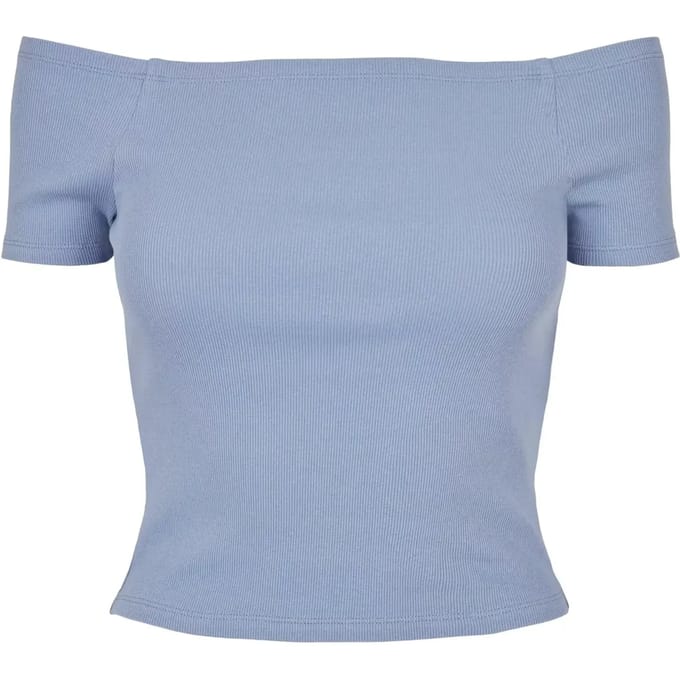 Urban Classics - Rib Off shoulder top - 5XL - Blauw