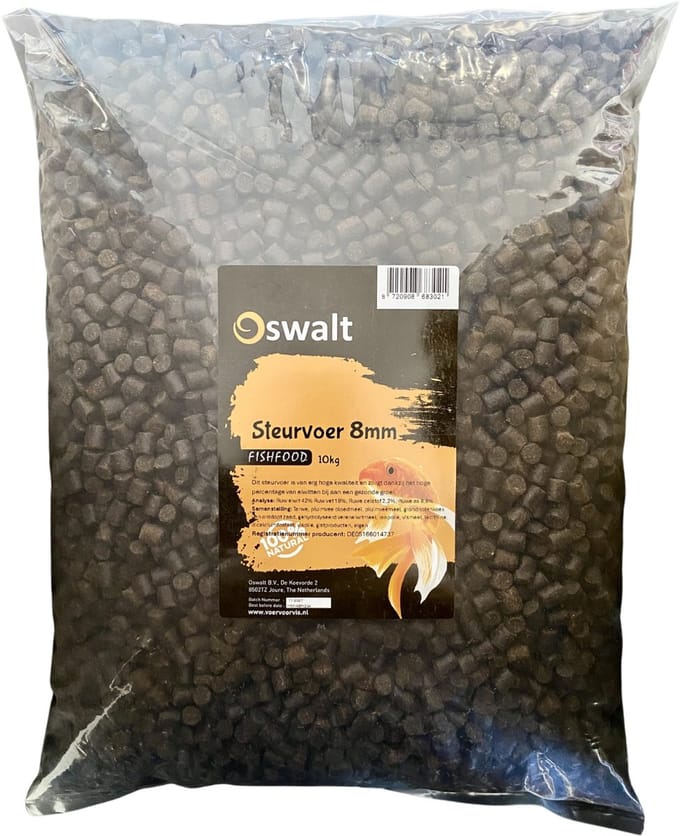 Oswalt Steurvoer - 10kg - 8mm - Vissenvoer
