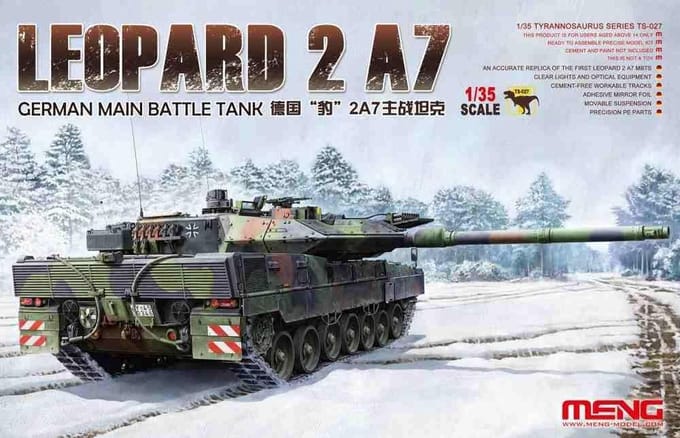 Meng Model Modelbouwpakket Militaire voertuigen - MENG TS027 Leopard 2 A7 German Main Battle Tank Plastic - 1:35 - Modelbouw