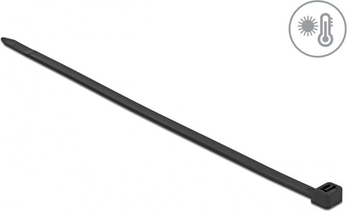 Kabelbind warmtebestendig l 380 x w 7,6 mm zwart 50 stuks