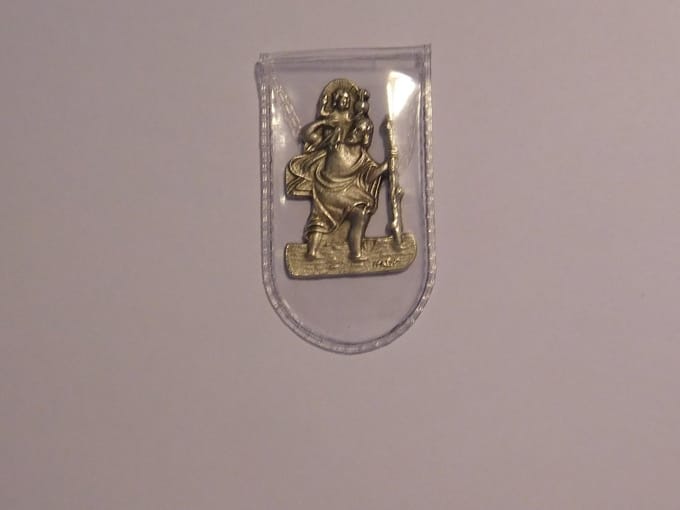 Beeldje H. Christoffel in etui