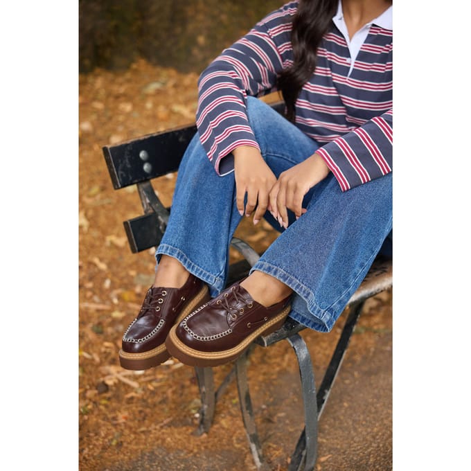Yours Bruine, Dikke Veterbootschoenen Met Extra Brede Eeepasvormsize 38EEE
