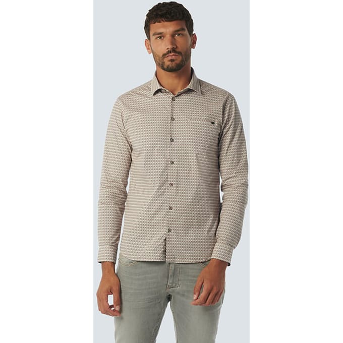No Excess Shirt Stretch Allover Printed Melon Größe: S | Casual hemden Outlet | Herren