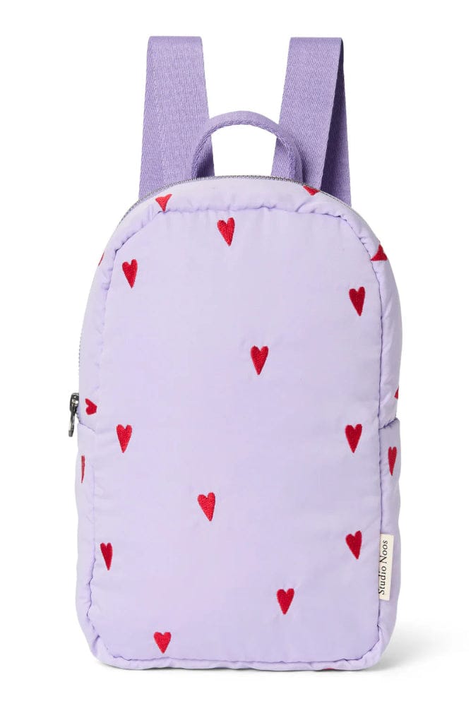 Studio Noos Puffy Mini backpack purple hearts