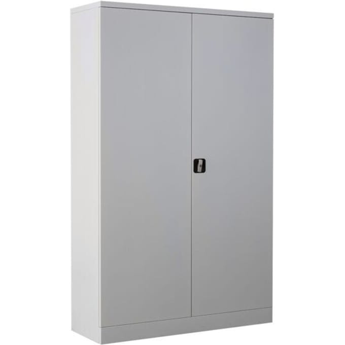 Stalen kast, H 1950 x B 1200 x D 420 mm, wit 9016