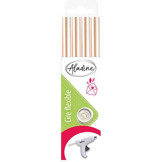 Aladine zegelwas sticks set wit - creatieve knutselset 4 stuks.