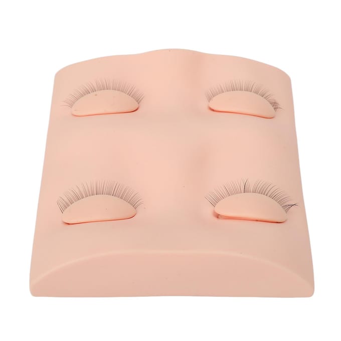 Oefenhoofd voor wimperextensions met verwijderbare oogleden voor make-uptraining roze roze