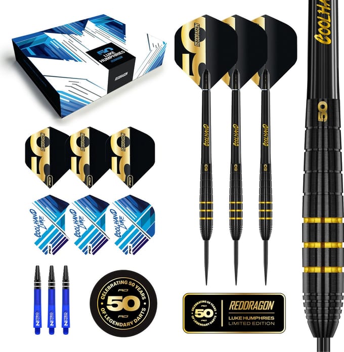 Red Dragon Luke Humphries 50 Years Anniversary Limited Edition - Dartpijlen