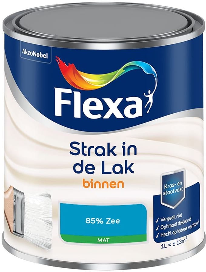 Flexa - Strak In De Lak Binnenlak Mat - 85% Zee - Mengverf - 1 L