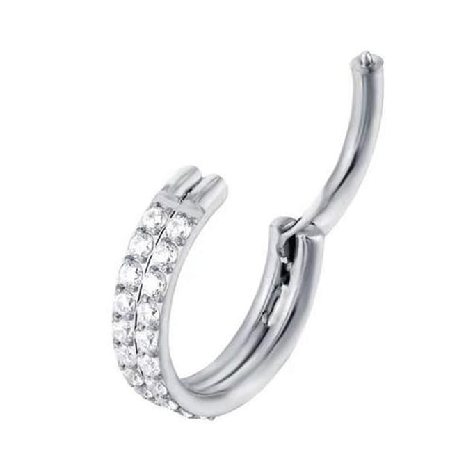 High Quality titanium clicker double lined 1.2x12 - LMPiercings