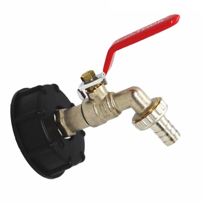 IBC Tub Adapter 1/2'' Kraan Uitlaat Fitting Ventielkraan Tuinslang Fittingen 1PC beige