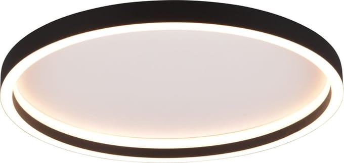 REALITY ROTONDA - Plafondlamp - Zwart mat - incl. 1x SMD 20 W - Schemersensor