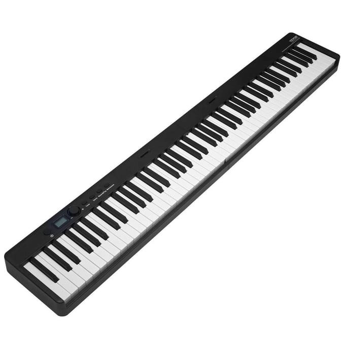 88 Toetsen Opvouwbaar Toetsenbord Piano Draagbare Opvouwbare Piano Bluetooth MIDI Zwart
