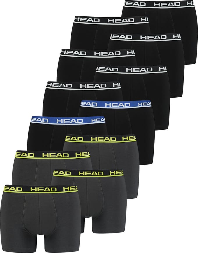 BOXERS Set van 12 stuks Head Basic Boxerbroek voor heren, shorts, ondergoed, ondergoed