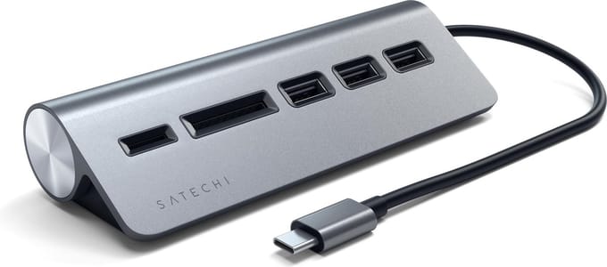 Satechi USB-C Aluminum USB hub & Card Reader Ruimte Grijs USB hub - 3 - Grijs