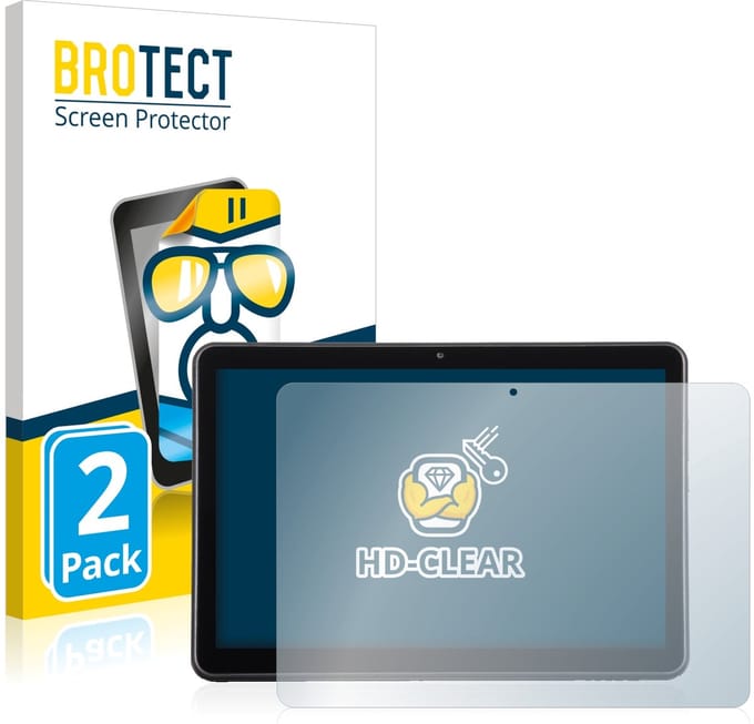 BROTECT - Screenprotector voor Wortmann Terra Pad 1006 - Folie Beschermfolie transparant 2 Stuks