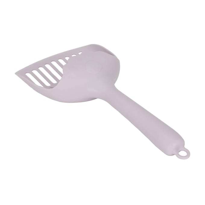 Kattenbakschep Eenvoudig Modieus Afgeronde Boogrand Kattenpoepschep met Ergonomische Handgreep gray