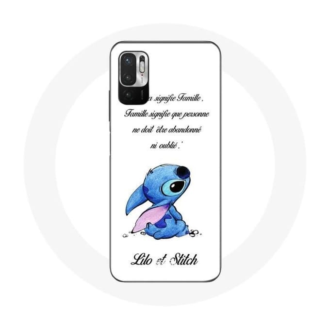 Coque - Lilo et Stitch - Xiaomi Redmi Note 10 5G - Souple - Blanc - Ohana Citation wit
