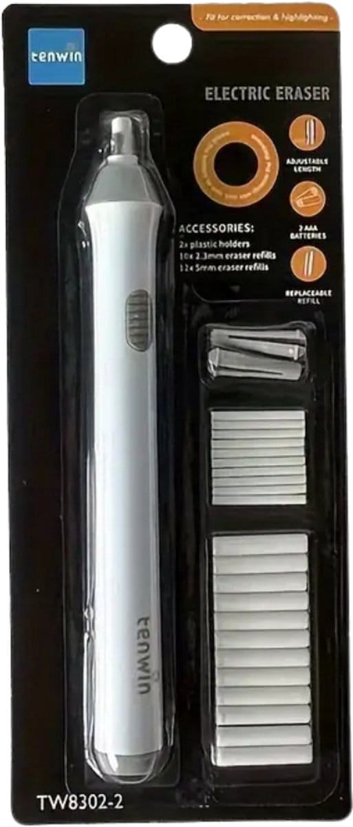 Nivard Elektrische Gum - Doezelaar - Electrische - Electric Eraser - Wit