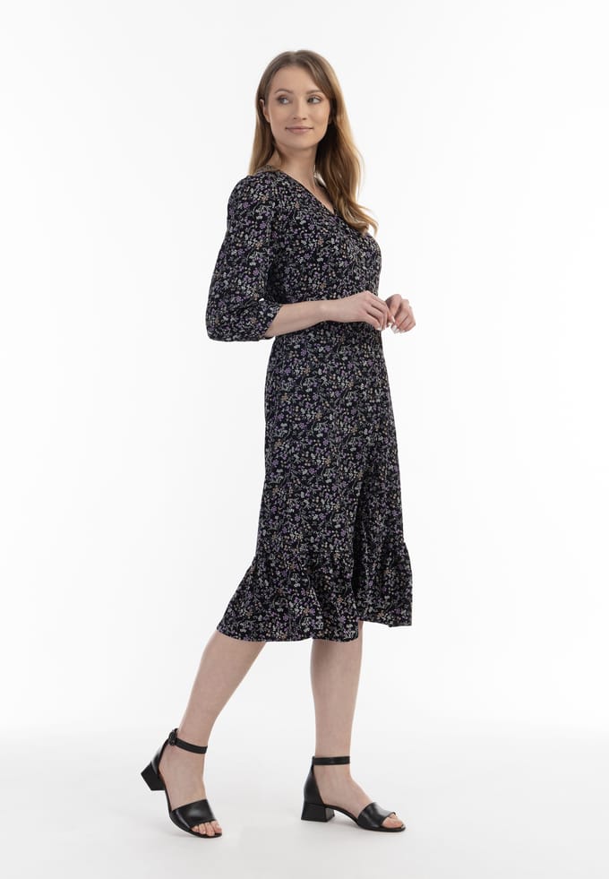midi-jurk met bloemenprint van usha