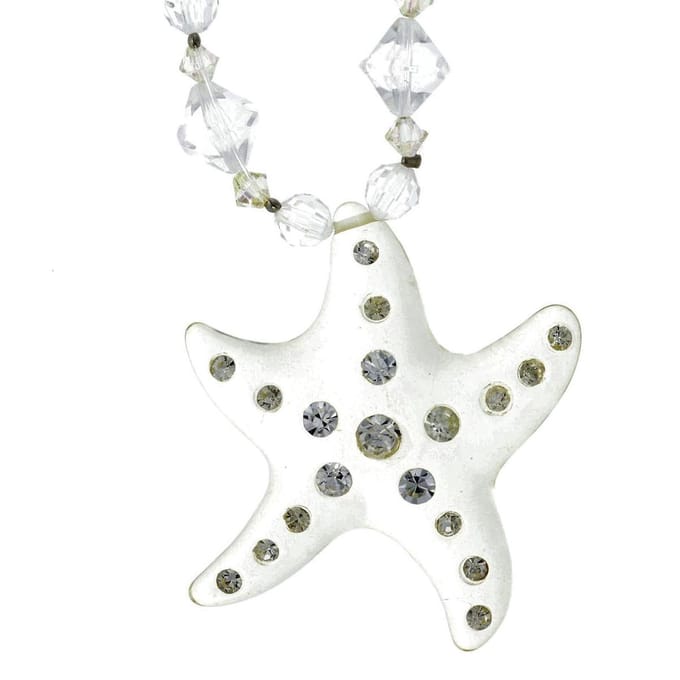 Behave - Ketting met heldere kralen en ster hanger - Elegant & zomers