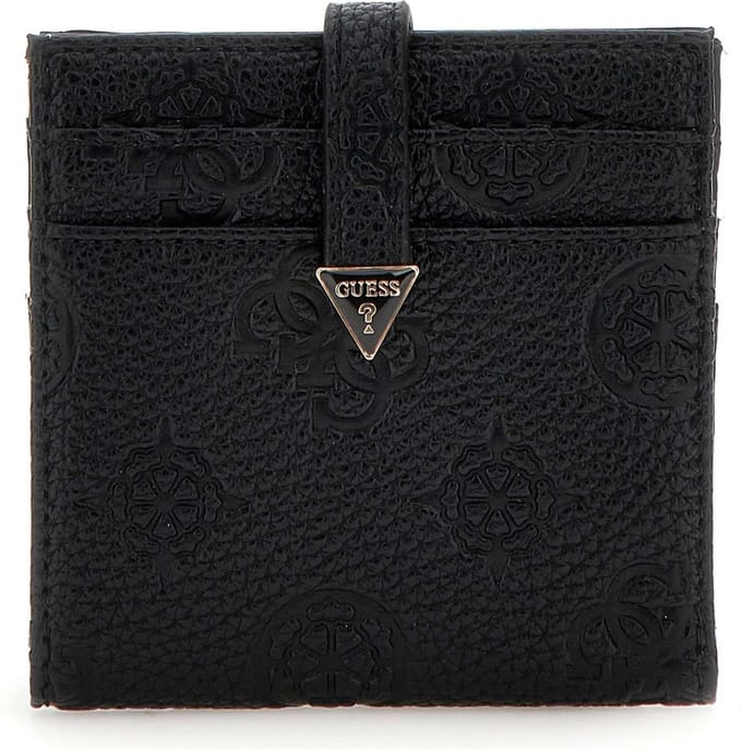 GUESS Kaarthoes Cresidia Tab Card Case Black Zwart