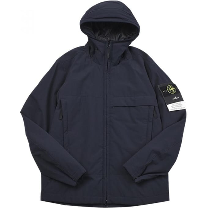 Stone Island 40527 V0020 771540527 Softshell Primaloft Waffen Logo Patch Herenjas 40527 V0020 (M) black