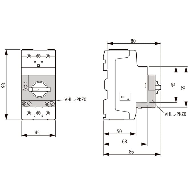 Eaton 072738 PKZM0-6,3 Motorbeveiligingsschakelaar Met draaischakelaar 690 V/AC 6.3 A 1 stuk(s)