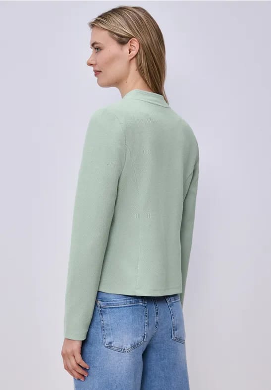 Jersey blazer met textuur