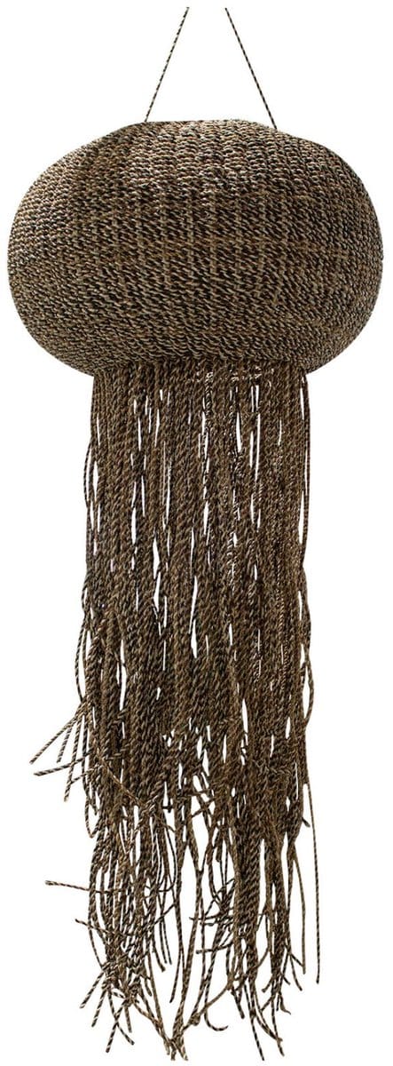 PTMD Goa Brown Hanging Lamp Braided Jellyfish L