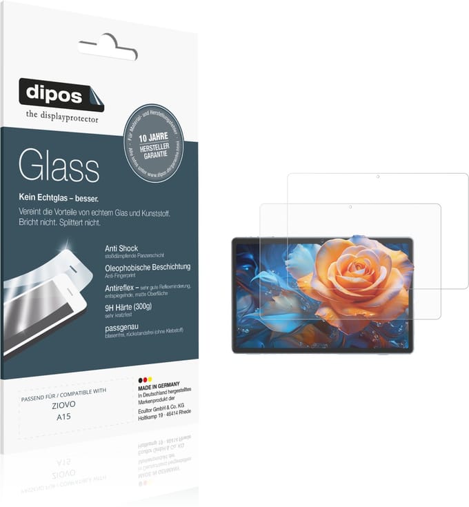 dipos – 2x Matte Pantserfolie geschikt voor ZIOVO A15 | 9H Screenprotector