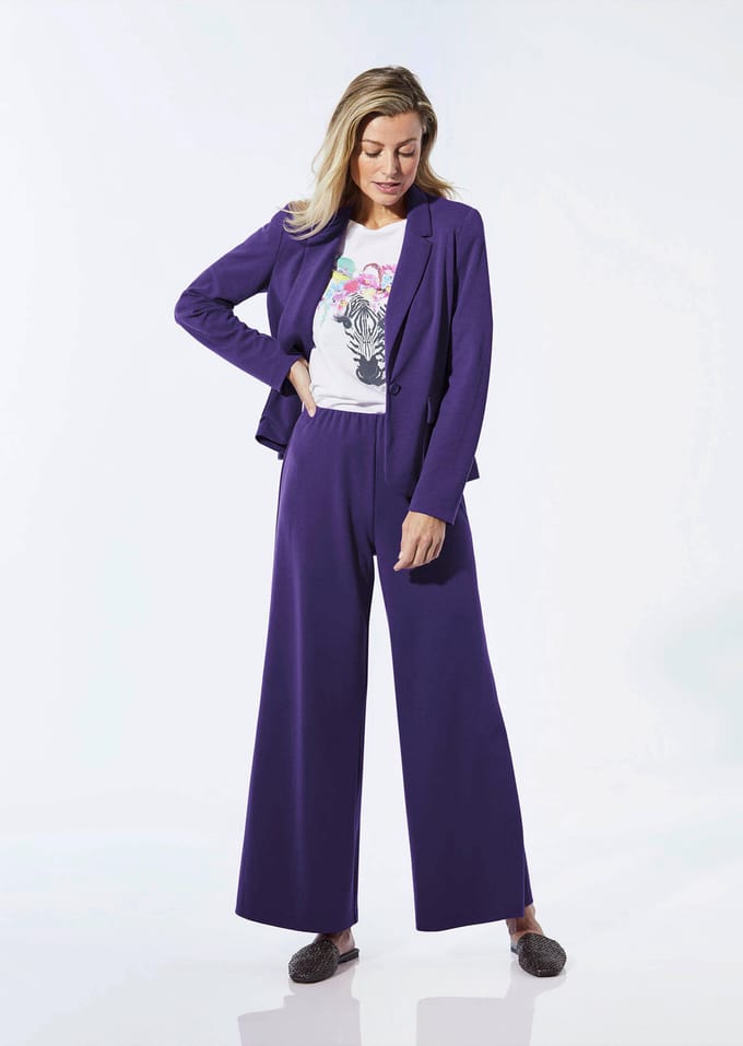 Jersey blazer - koningsblauw - Gr. 46 van Goldner Fashion