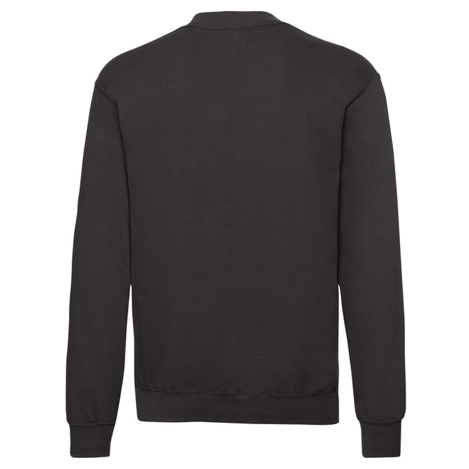 Fruit of the Loom Heren Klassiek Ingelegd Sweatshirt (Zwart)