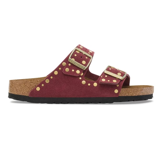 Damessandalen van suède leer Birkenstock Arizona Rivet