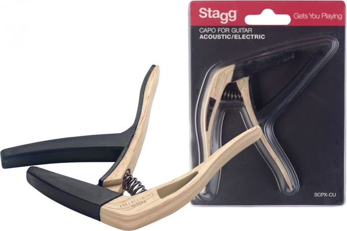 Stagg Gitaar Capo Akoestisch/Elektrisch SCPX-CU CLWOOD