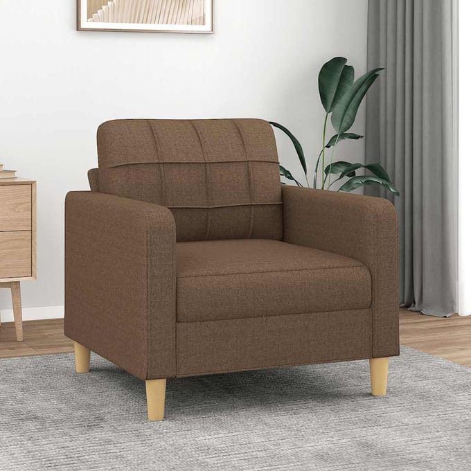 vidaXL - Fauteuil - 60 - cm - stof - bruin