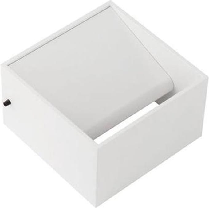 LED Wandlamp - Wandverlichting - 8W - Natuurlijk Wit 4200K - Mat Wit Aluminium - Vierkant