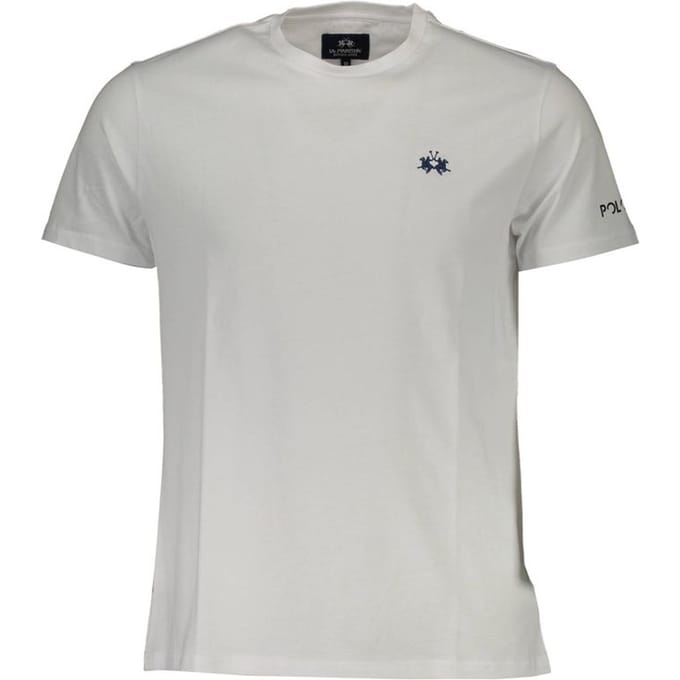 La Martina Witte Katoenen Heren T-Shirt