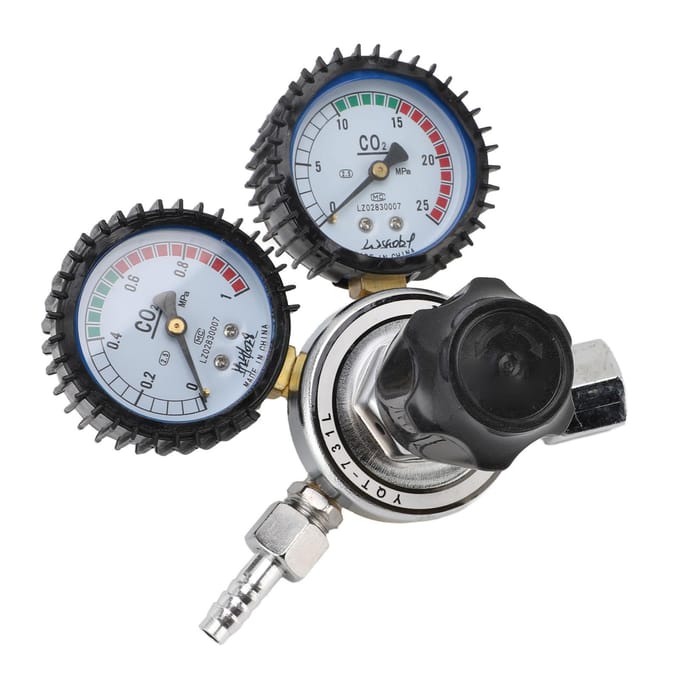 Koolstofdioxide Regulator 2 Manometer CO2 Drukregelaar voor Lassen Snijden Elektronische Industrieën