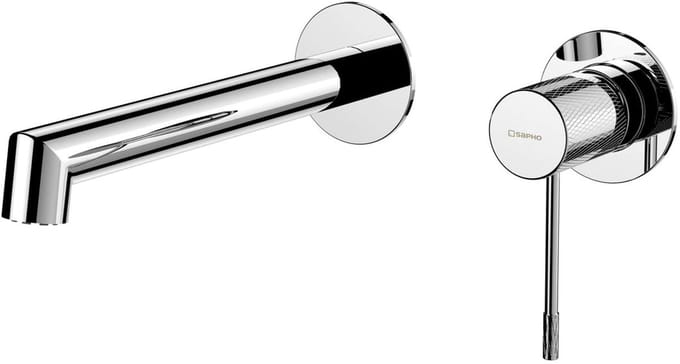 Sapho Solaris - Inbouw wastafelkraan, 2-gats installatie, chroom WD008